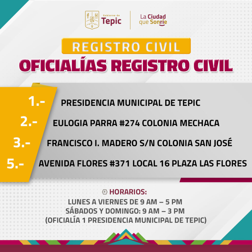 registro civil oficialias